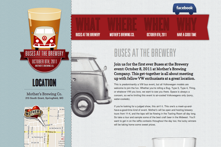 Buses at the Brewery website preview